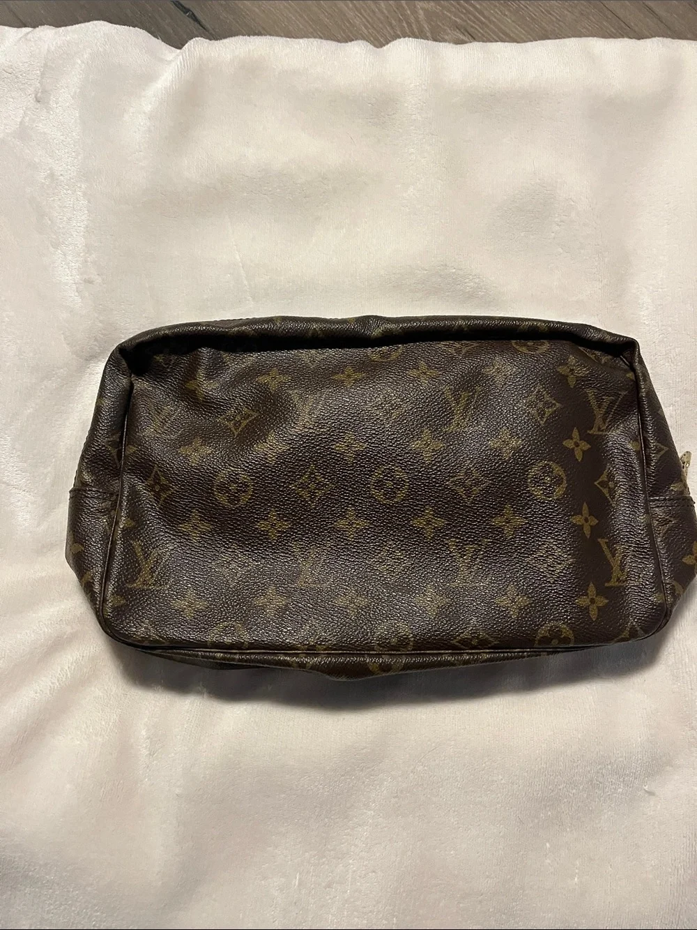 Louis Vuitton Monogram Canvas Toiletry Bag in Brown and Gold
